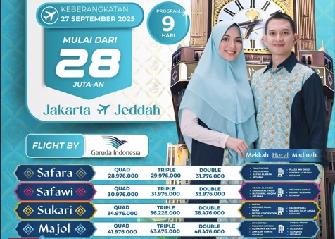 Promo Umroh Jakarta 9 Hari Samira Travel September 2025 - WA 0858 0833 0249