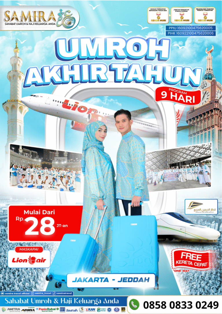 Promo Umroh Desember Jakarta Jeddah 9 Hari Lion Air 28 Juta Samira Travel - WA 0858 0833 0249
