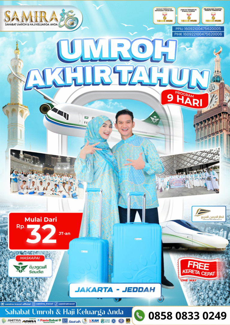 Promo Umroh Desember Jakarta Jeddah 9 Hari Saudia Airlines 32 Juta Samira Travel - WA 0858 0833 0249